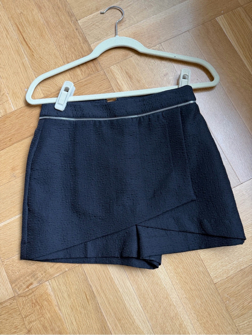 Robert Rodriguez Black Faux-Wrap Skort Shorts